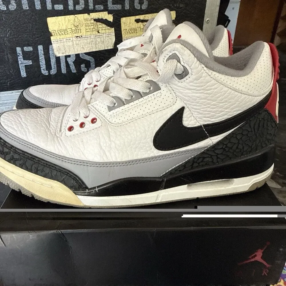 Size 8.5 - Air Jordan 3 Retro NRG Tinker 2018 FIRE RED